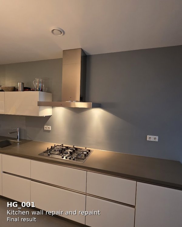 Kitchen wall repair and repaint